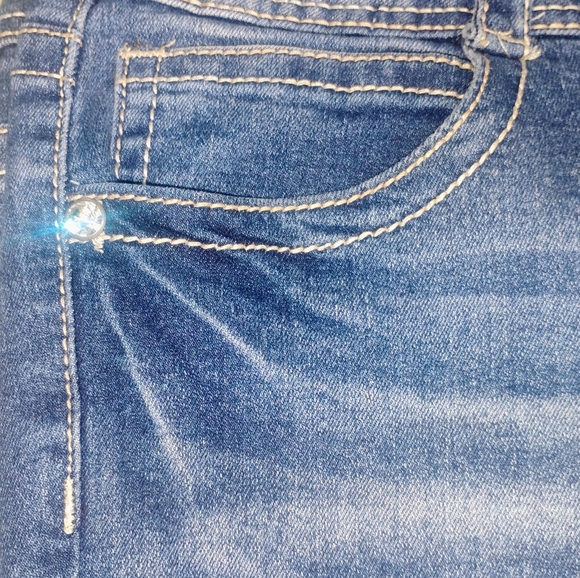 Copper Flash Women's Curvy Jeans W Embellishments Blue Denim SZ 8 Curvy - Picture 6 of 6